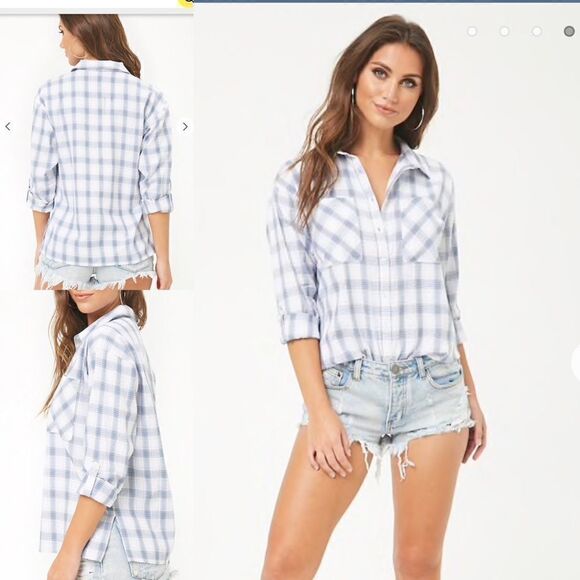 FOREVER21 Plaid Pocket Shirt- S NWT - Picture 1 of 7